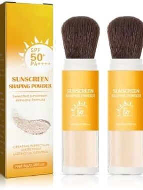 Sunscreen Shaping Powder Brush SPF 50+ — Yellow